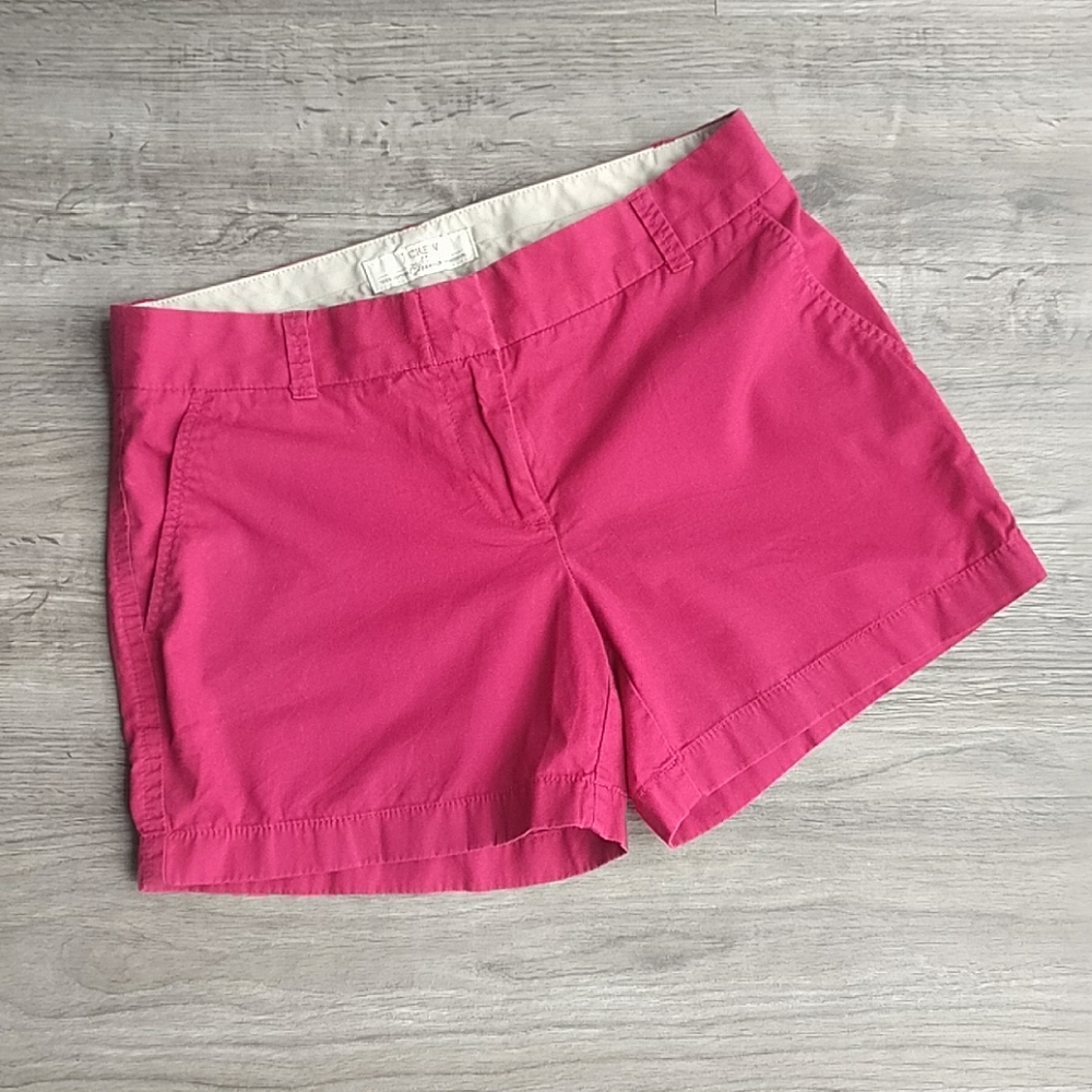 J Crew Magenta 100% Cotton Shorts EUC